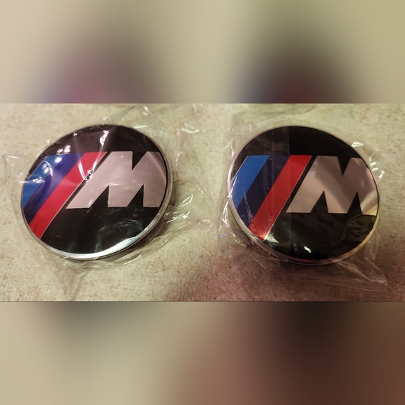 New Set Of 4 BMW M Series hubcap Center Caps Choose 56mm Or 68mm - Picture 3 of 7